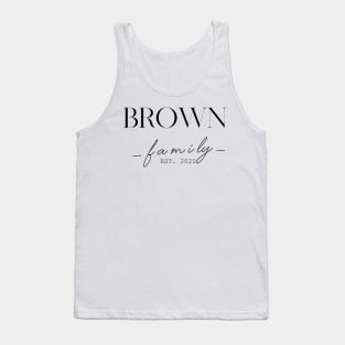 Brown Family EST. 2020, Surname, Brown Tank Top